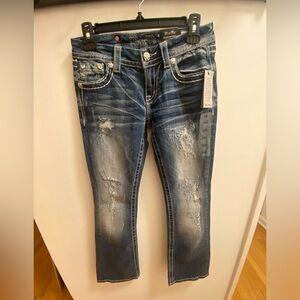 Miss Me Blue Distressed Boot Cut Jeans